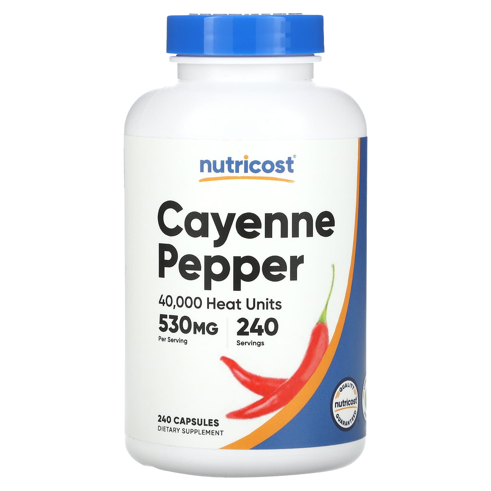 Nutricost-Cayenne Pepper-40,000 Heat Units-530 mg-240 Capsules