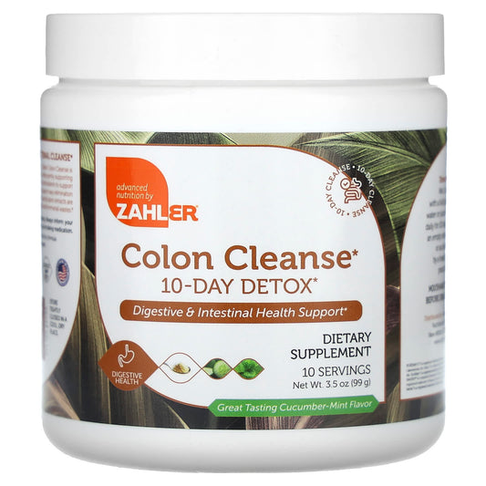 Zahler-Colon Cleanse-10-Day Detox-Cucumber Mint-3.5 oz (99 g)