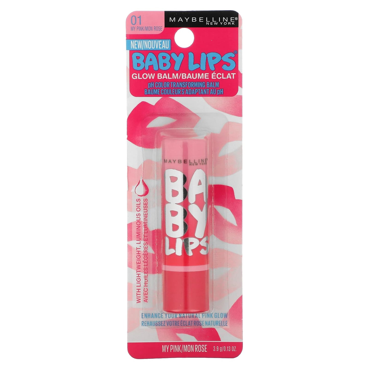 Maybelline, Baby Lips, Glow Balm, 01 My Pink, 0.13 oz (3.9 g)