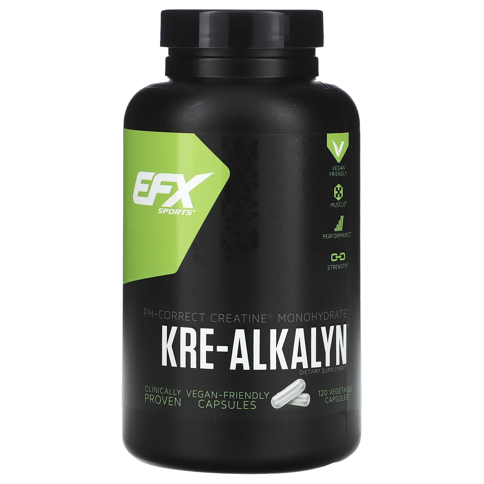 EFX Sports-Kre-Alkalyn-120 Vegetable Capsules