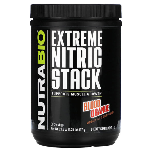 NutraBio-Extreme Nitric Stack-Blood Orange-21.8 oz (1.36 lb)