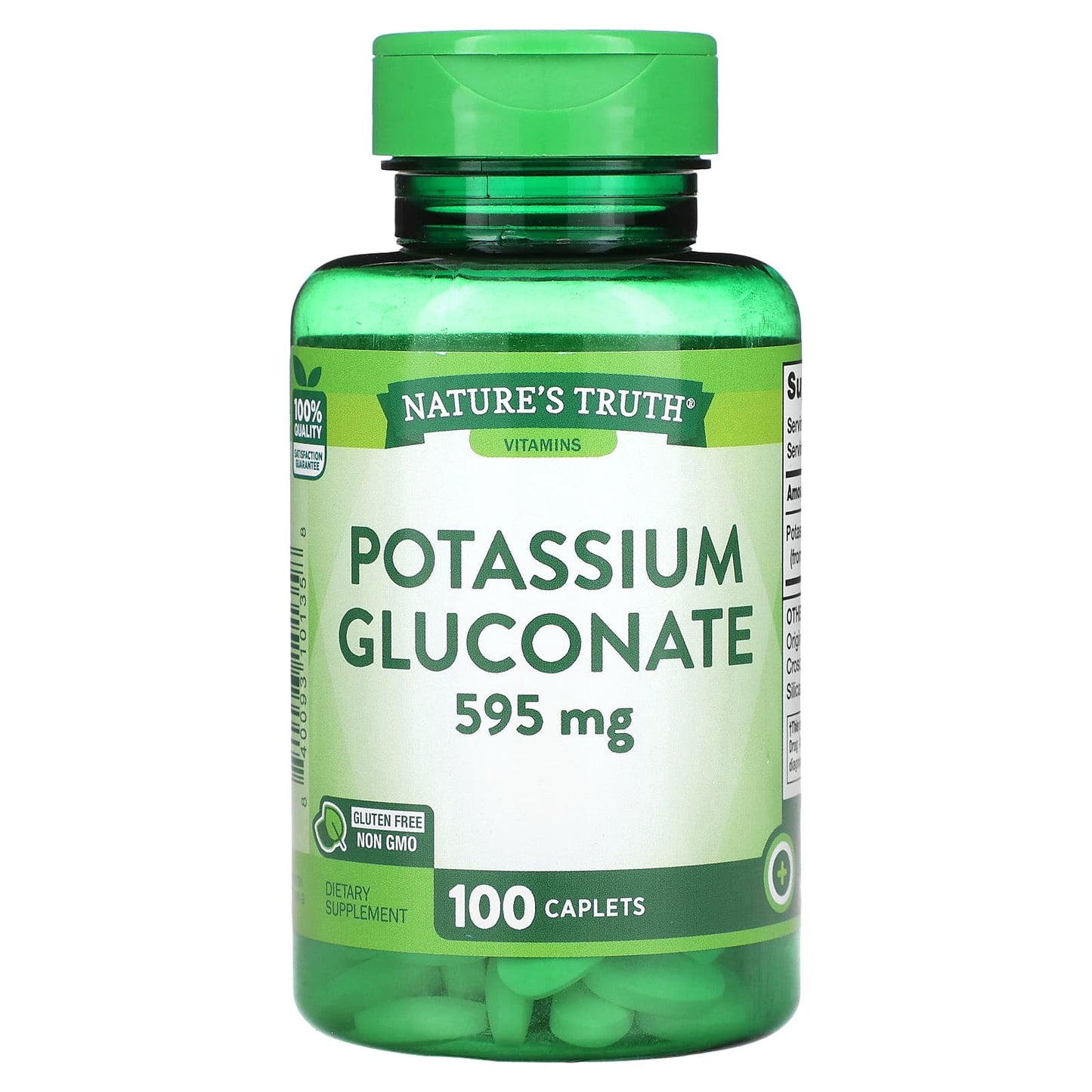 Nature's Truth-Potassium Gluconate-595 mg-100 Caplets