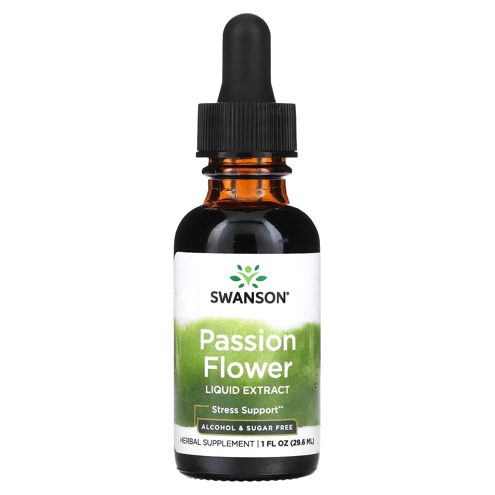 Swanson-Passion Flower Liquid Extract-Alcohol & Sugar Free-1 fl oz (29.6 ml)