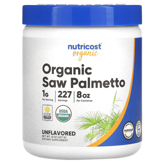 Nutricost-Organic Saw Palmetto-Unflavored-8 oz (227 g)