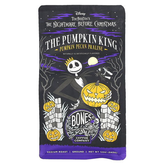 Bones Coffee Company-The Pumpkin King-Pumpkin Pecan Praline-Ground-Medium Roast-12 oz (340 g)