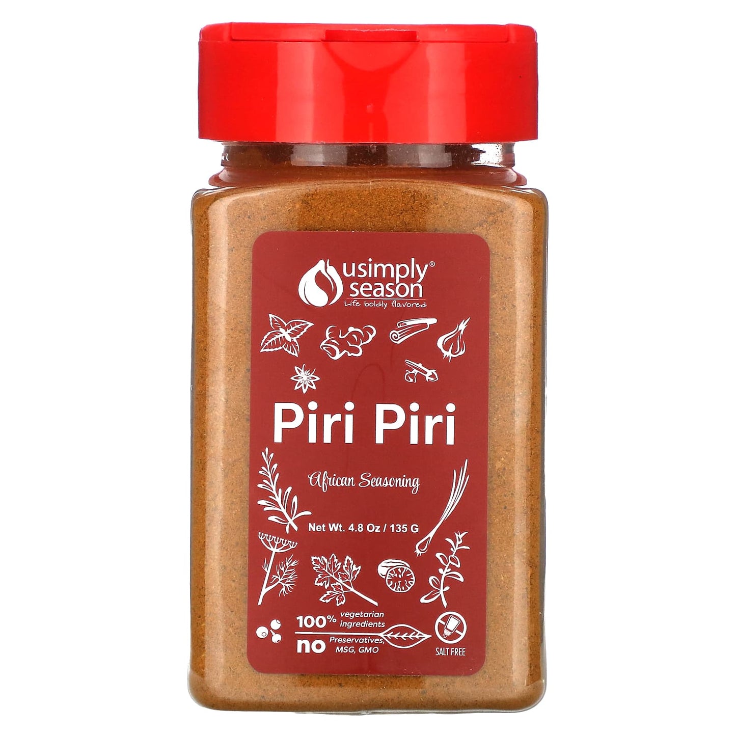 USimplySeason-African Seasoning-Piri Piri-4.8 oz (135 g)