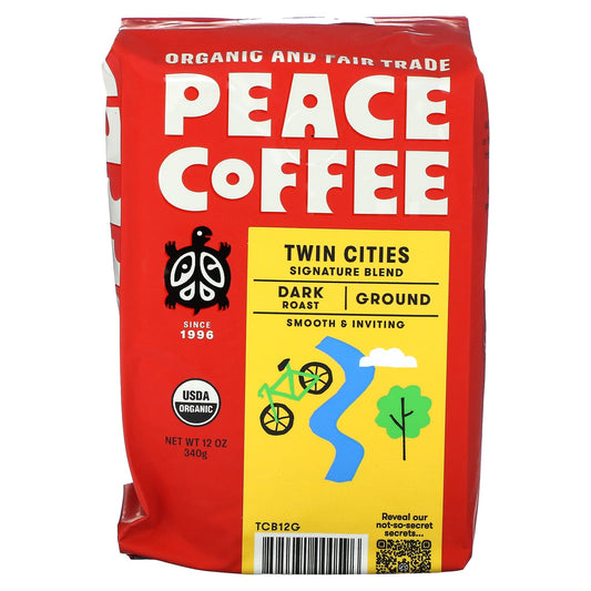 Peace Coffee-Organic Twin Cities-Signature Blend-Ground-Dark Roast-12 oz (340 g)