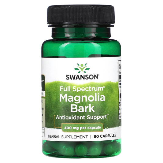 Swanson-Full Spectrum Magnolia Bark-400 mg-60 Capsules