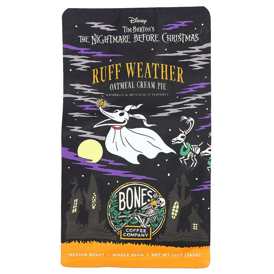 Bones Coffee Company-Ruff Weather-Oatmeal Cream Pie-Whole Bean-Medium Roast-12 oz (340 g)