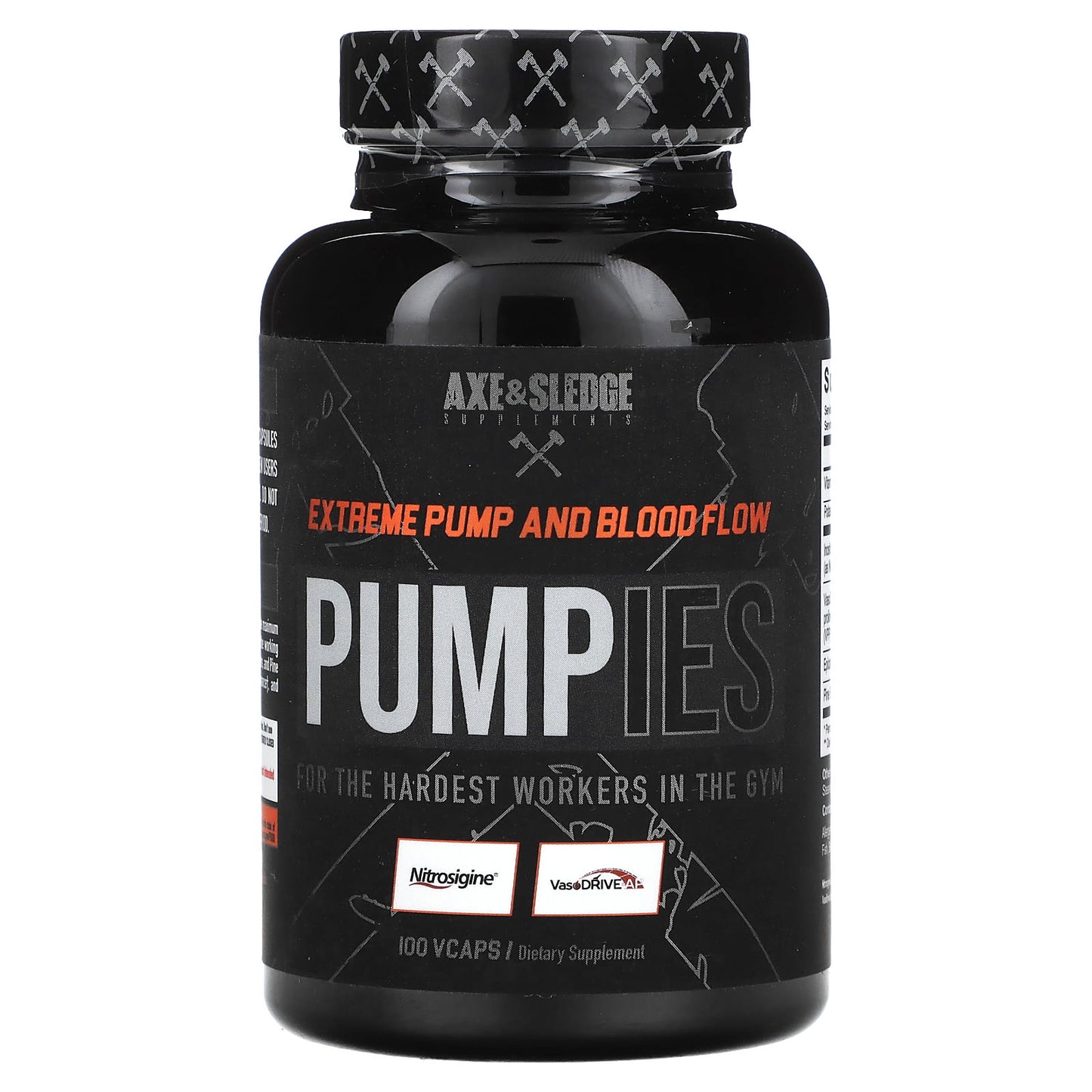 Axe & Sledge Supplements-Pumpies-Extreme Pump And Blood Flow-100 Vcaps