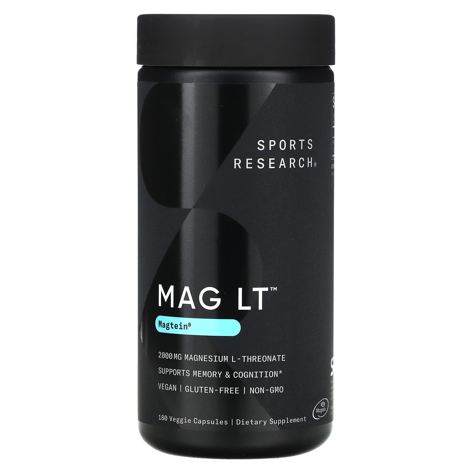 Sports Research-MAG LT-Magtein-2,000 mg-180 Veggie Capsules (666 mg per Capsule)