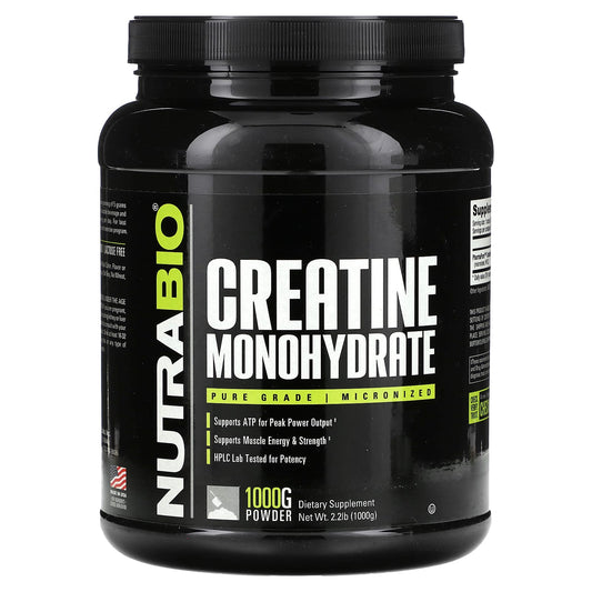 NutraBio-Creatine Monohydrate-2.2 lb (1,000 g)