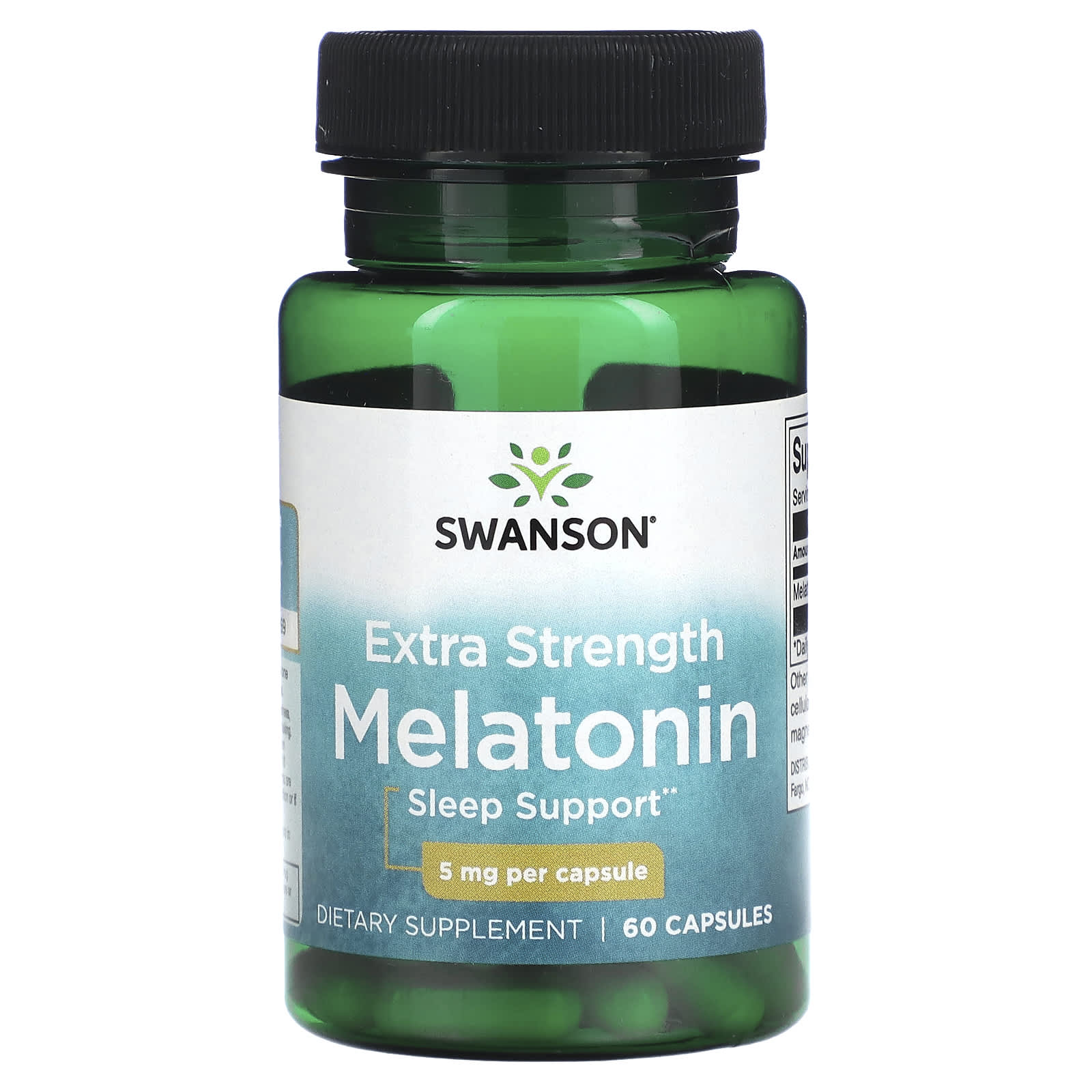 Swanson-Extra Strength Melatonin-5 mg-60 Capsules