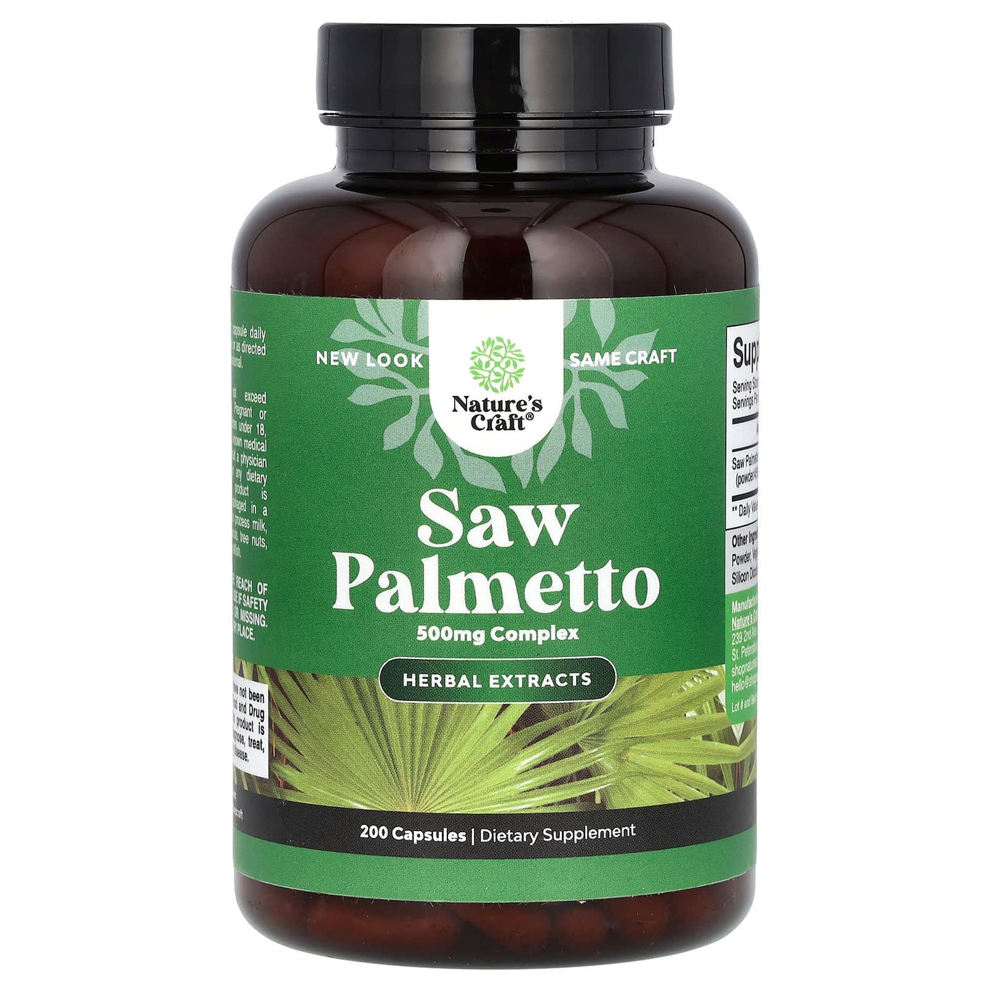 Nature's Craft-Saw Palmetto-500 mg-200 Capsules