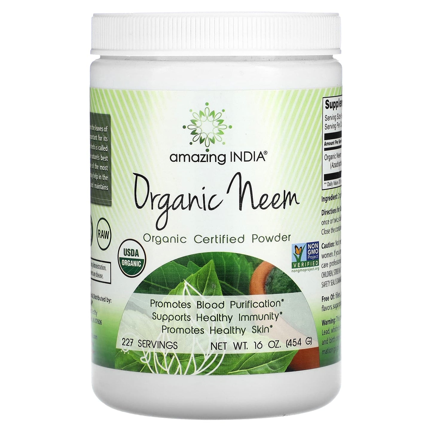 Amazing India-Organic Neem-16 oz (454 g)