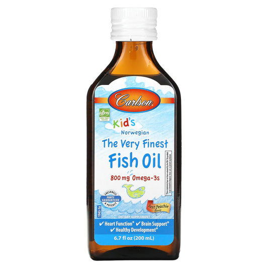 Carlson-Kid's Norwegian-The Very Finest Fish Oil-Just Peachie-800 mg-6.7 fl oz (200 ml)