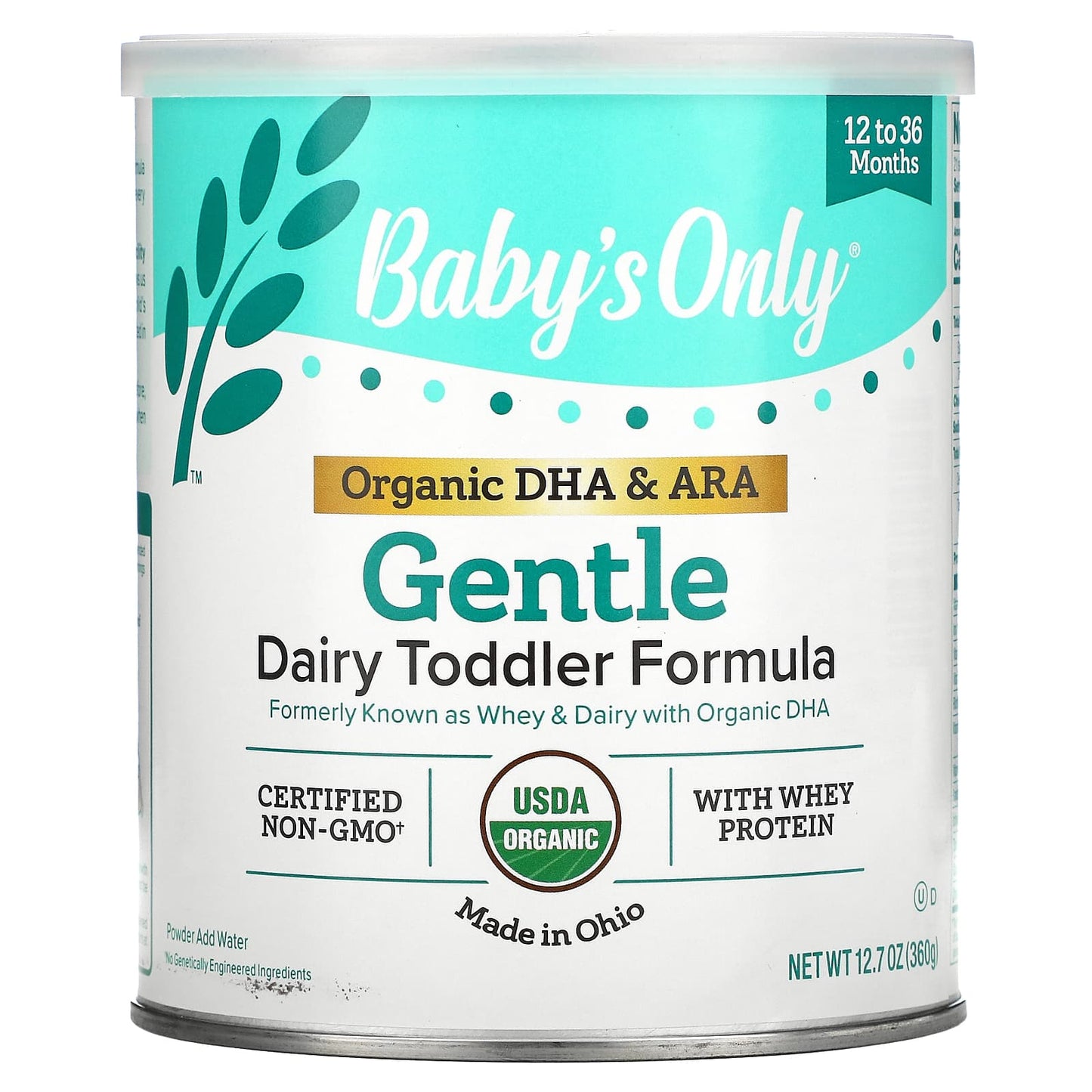 Nature's One-Dairy Toddler Formula-Gentle-12 to 36 Months-12.7 oz (360 g)