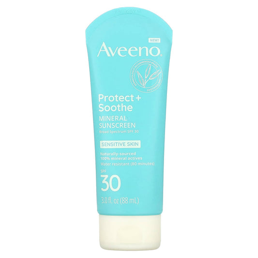 Aveeno-Protect + Soothe Mineral Sunscreen-SPF 30-3 fl oz (88 ml)