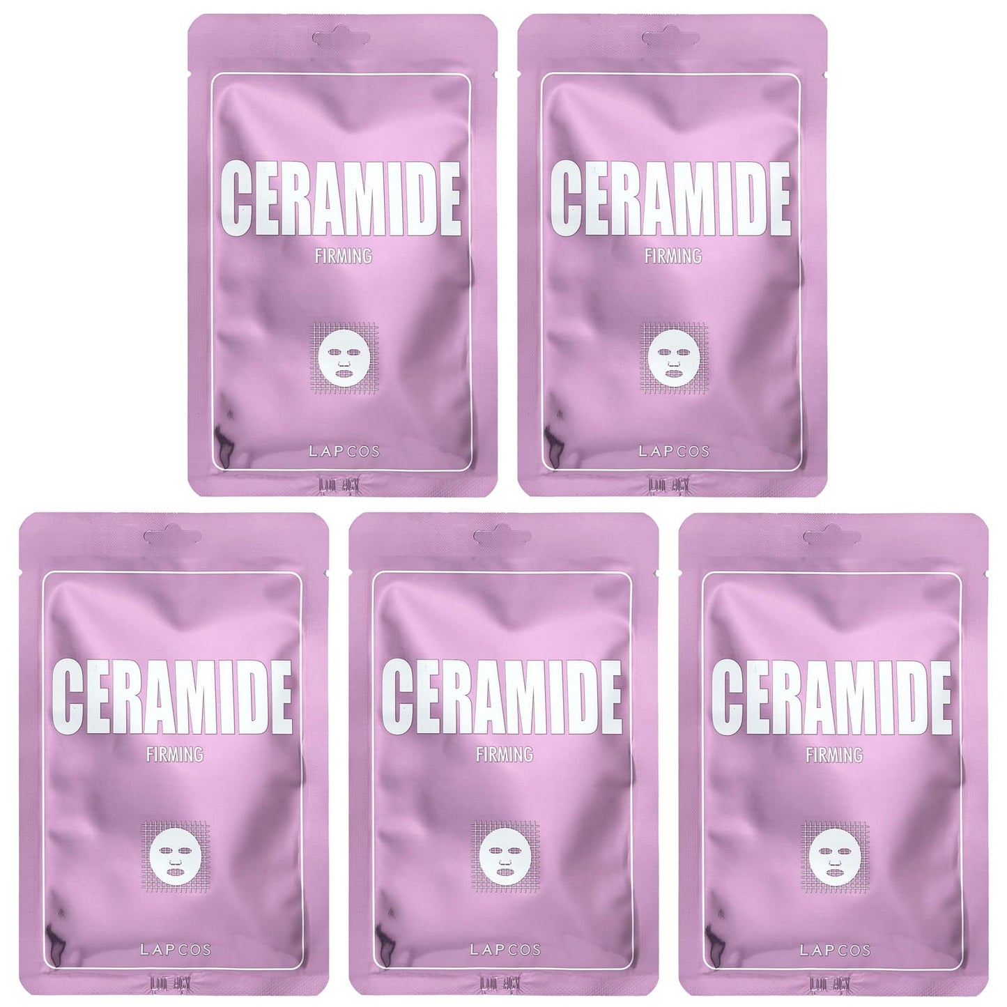 Lapcos-Ceramide Firming Beauty Sheet Mask Set-5 Sheets-0.84 fl oz (25 ml) Each