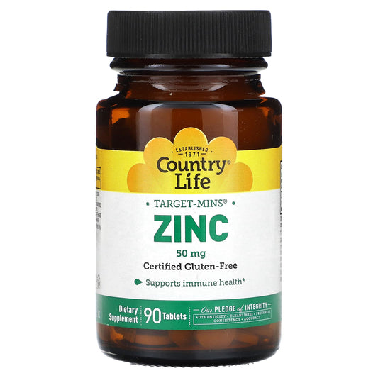 Country Life-Target-Mins Zinc-50 mg-90 Tablets