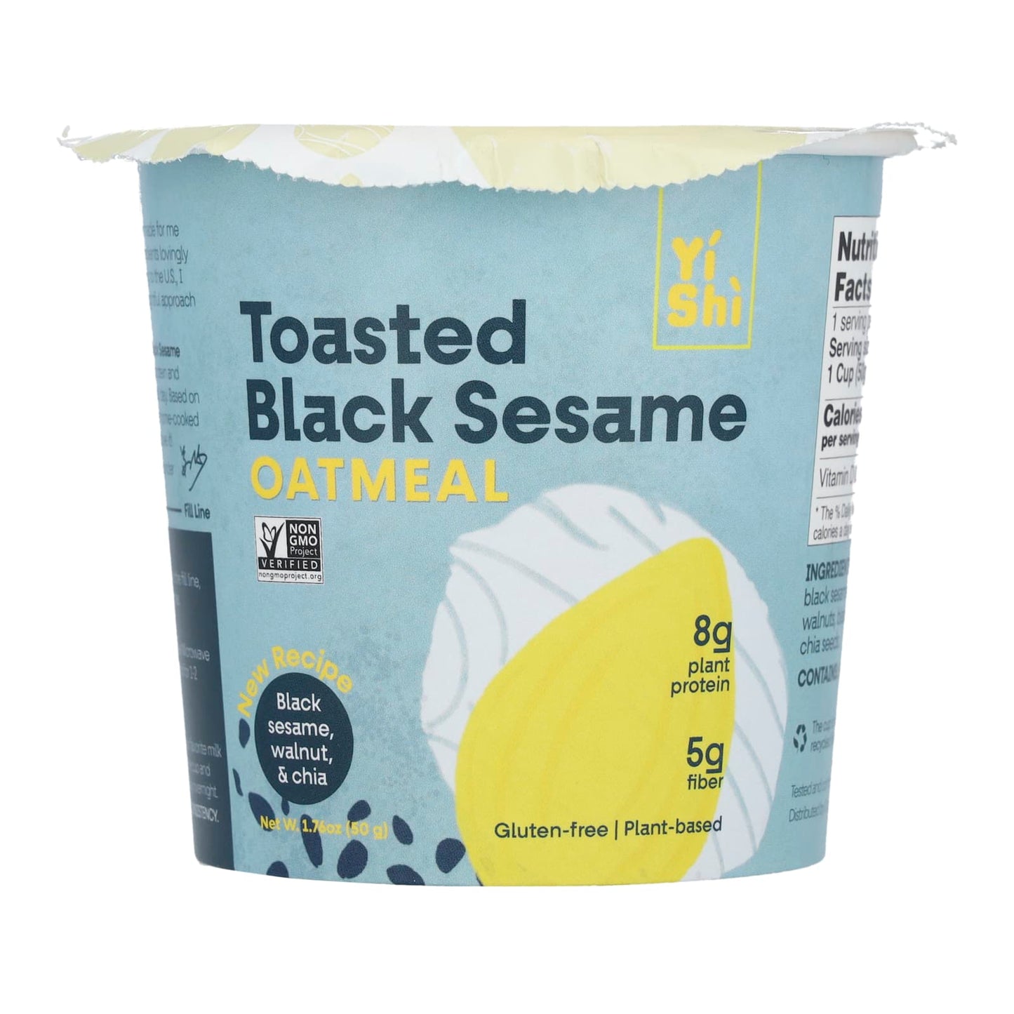 Yishi-Oatmeal-Toasted Black Sesame-1.76 oz (50 g)