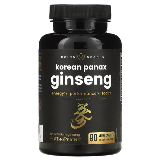 NutraChamps-Korean Panax Ginseng-90 Veggie Capsules