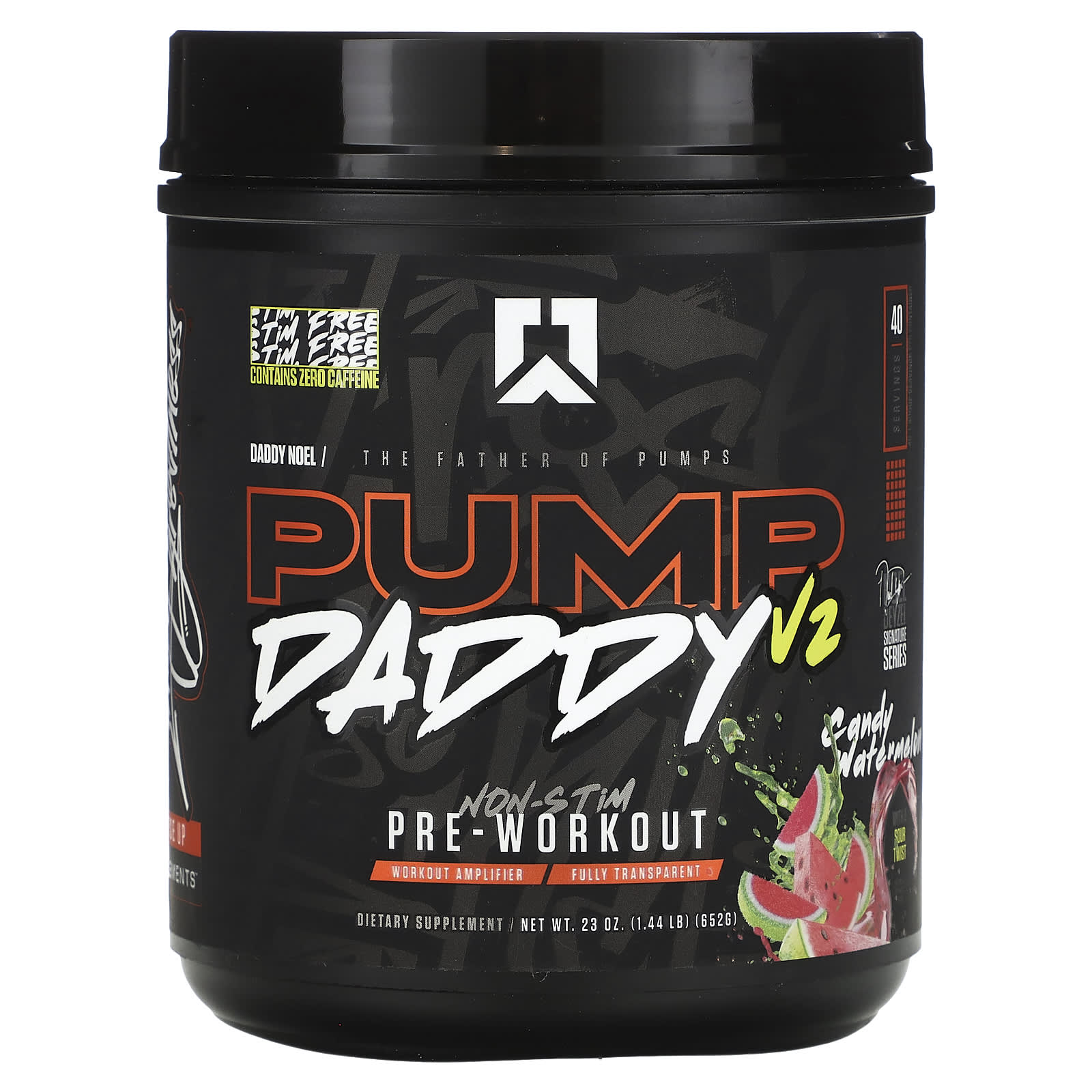 RYSE-Pump Daddy V2-Non-Stim Pre-Workout-Candy Watermelon-1.44 lb (652 g)