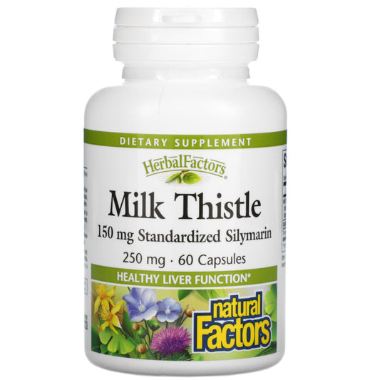 Natural Factors-Milk Thistle-250 mg-60 Capsules