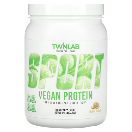 Twinlab-Sport-Vegan Protein-French Vanilla-22.6 oz (641.4 g)