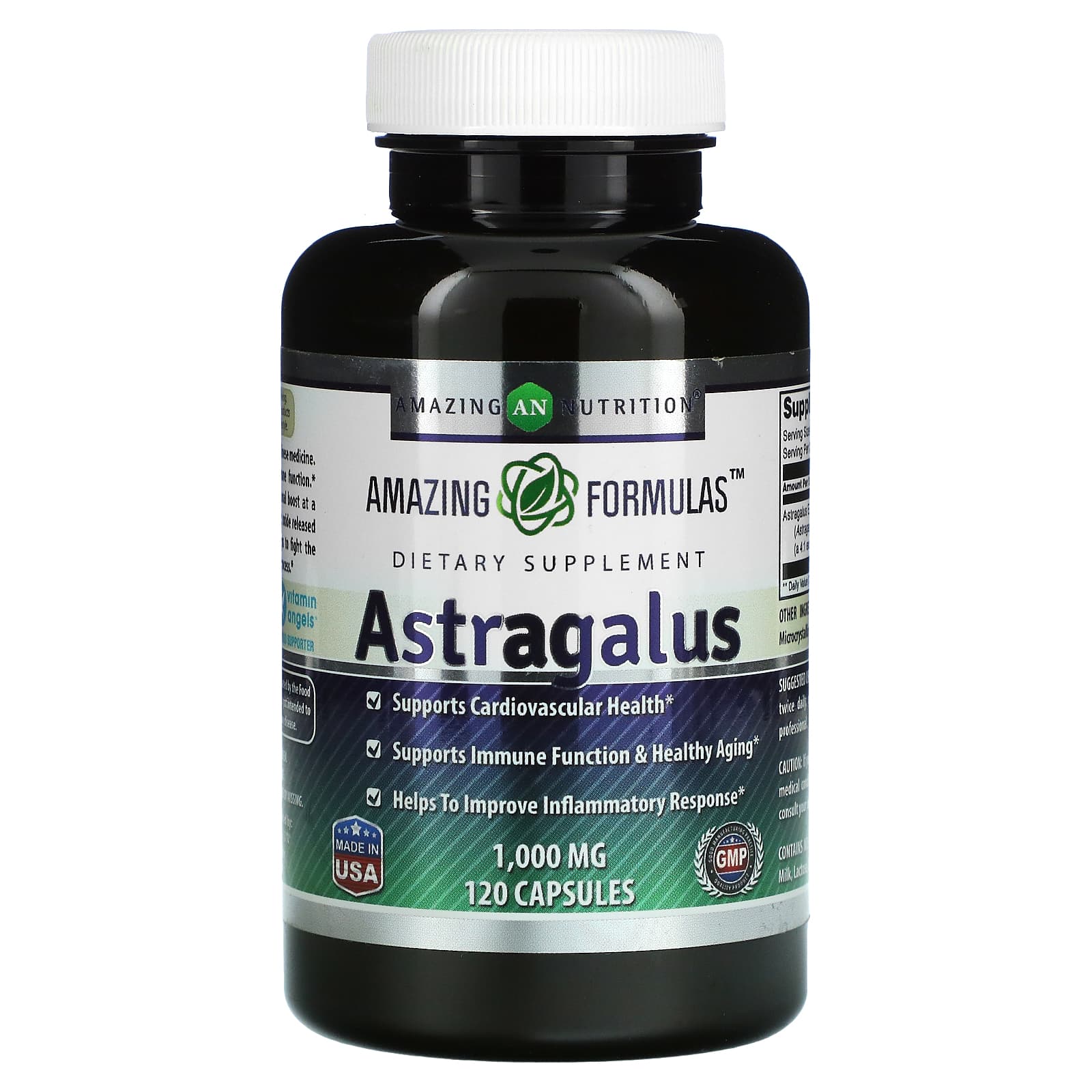 Amazing Nutrition-Astragalus-1,000 mg-120 Capsules