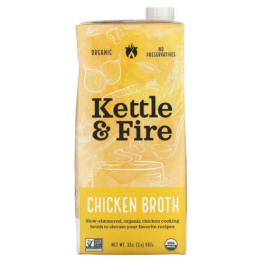 Kettle & Fire-Chicken Broth-32 oz (907 g)