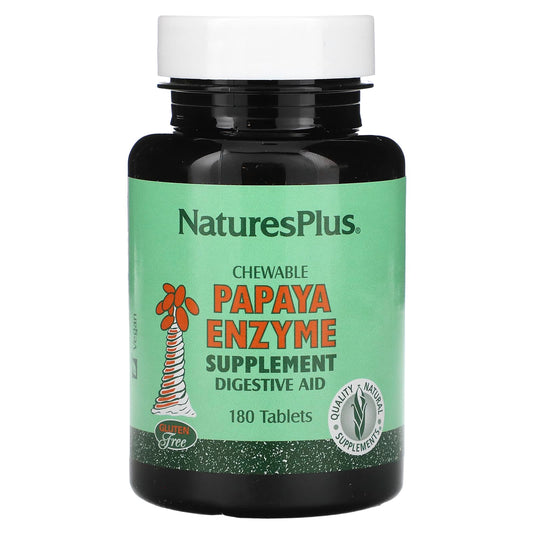 NaturesPlus-Chewable Papaya Enzyme Supplement-180 Tablets