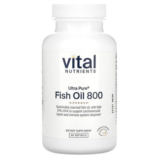 Vital Nutrients-Ultra Pure Fish Oil 800-Lemon-90 Softgels