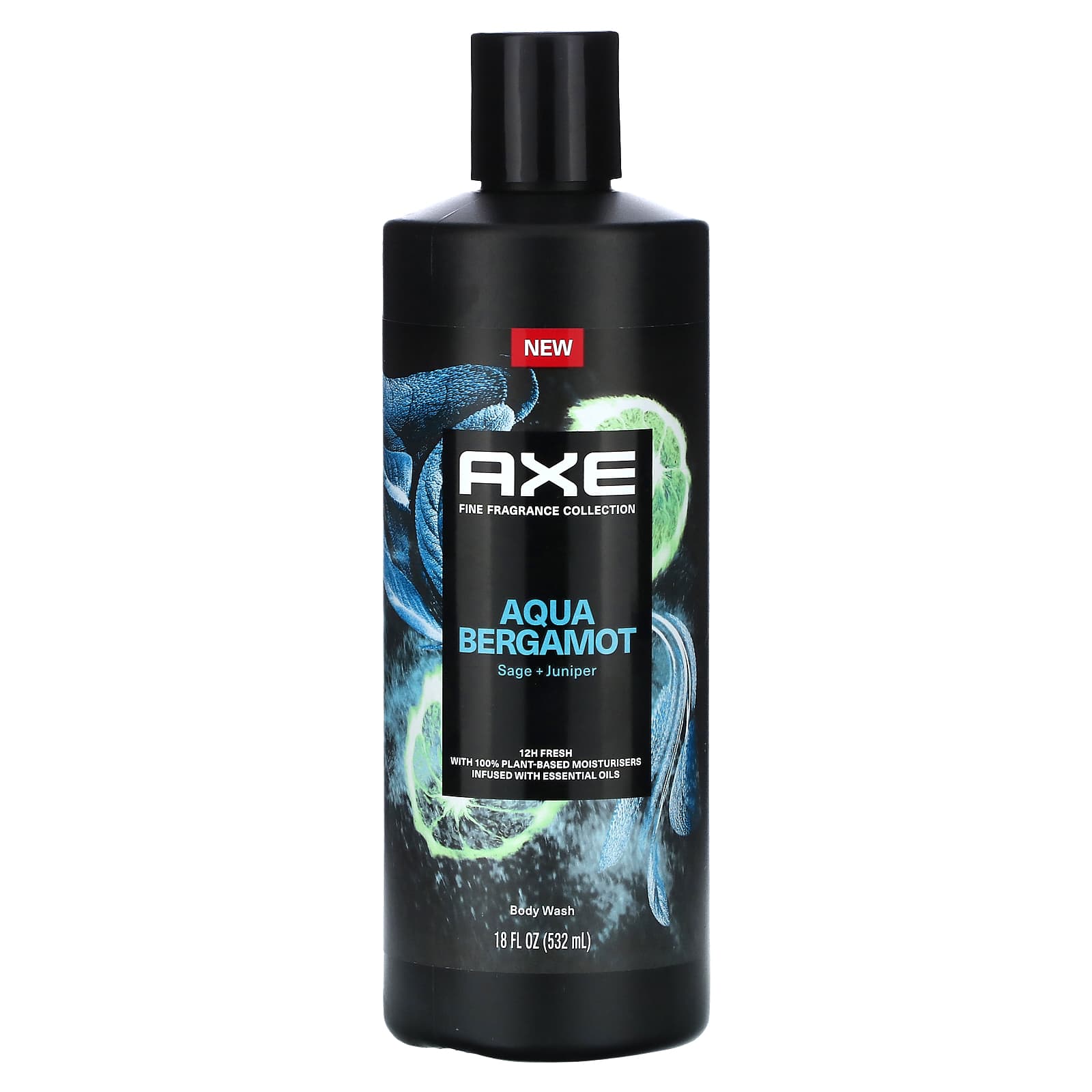 Axe-Aqua Bergamot Body Wash-Sage + Juniper-18 fl oz (532 ml)