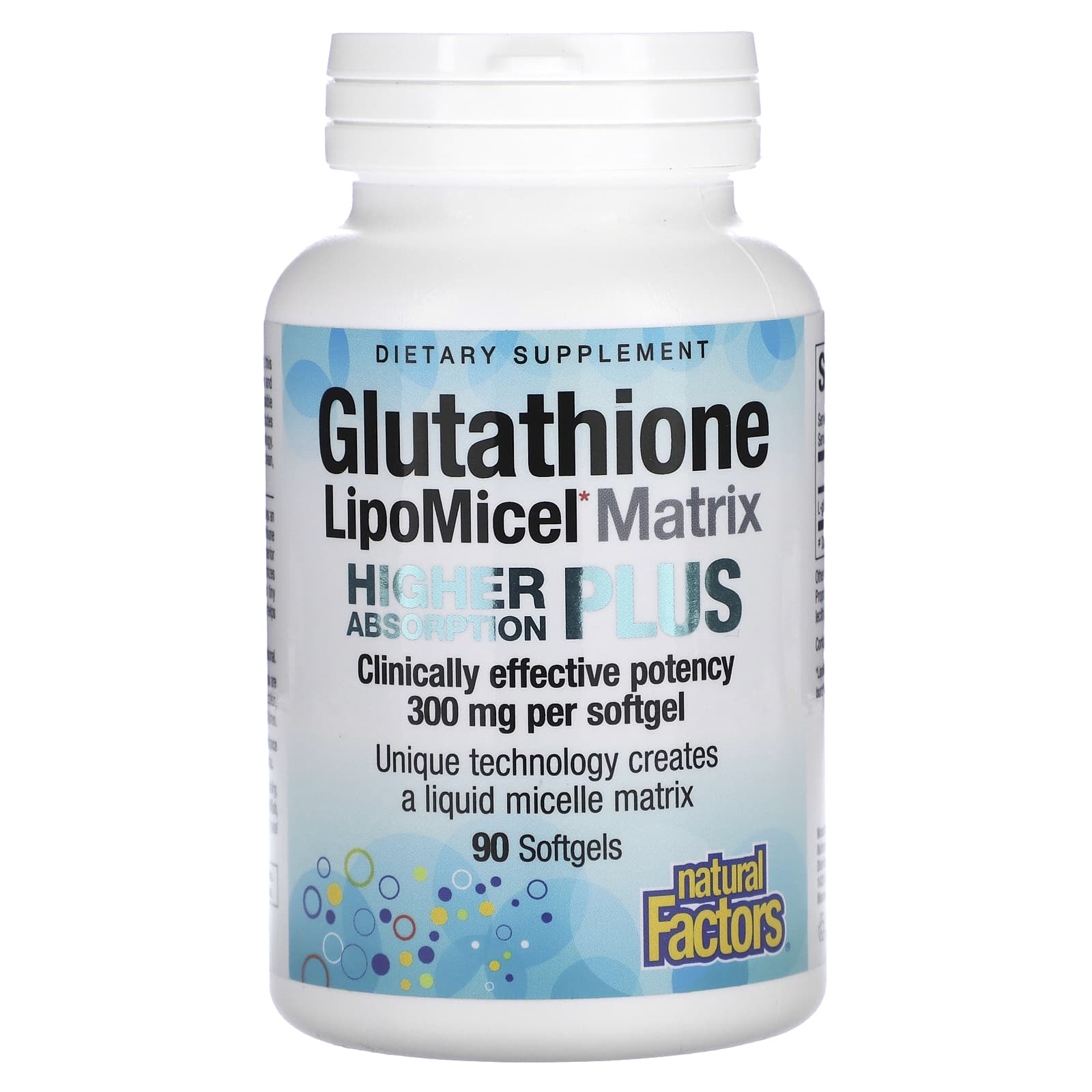 Natural Factors-Glutathione LipoMicel Matrix-300 mg-90 Softgels