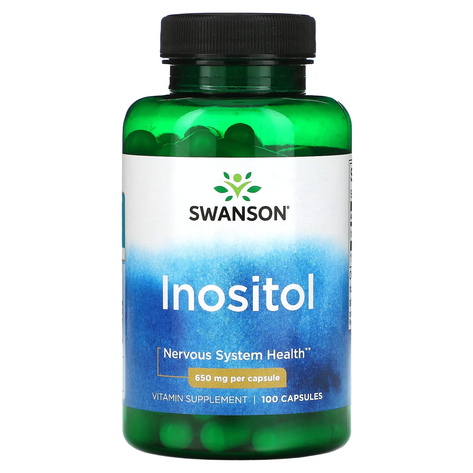 Swanson-Inositol-650 mg-100 Capsules