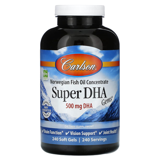 Carlson-Super DHA Gems-500 mg-240 Soft Gels