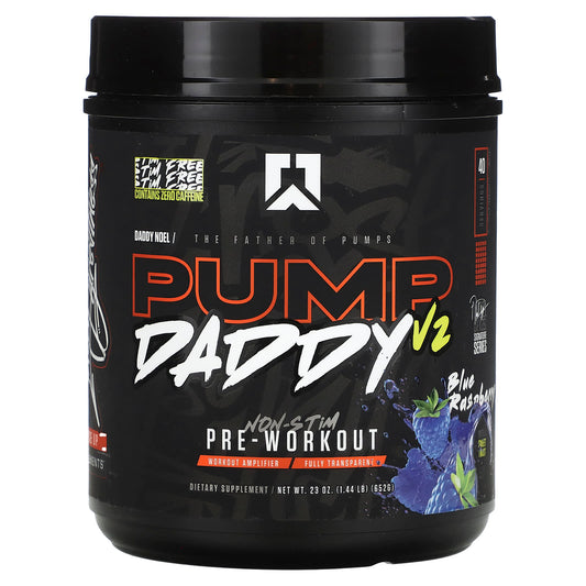 RYSE-Pump Daddy V2-Non-Stim Pre-Workout-Blue Raspberry-1.44 lb (652 g)