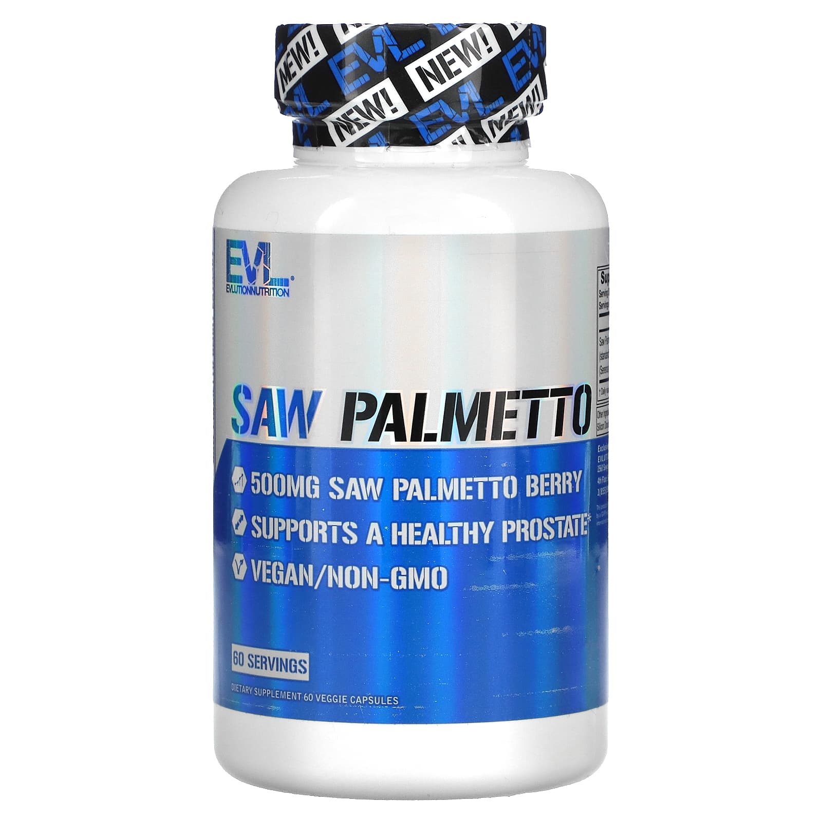 EVLution Nutrition-Saw Palmetto-500 mg-60 Veggie Capsules