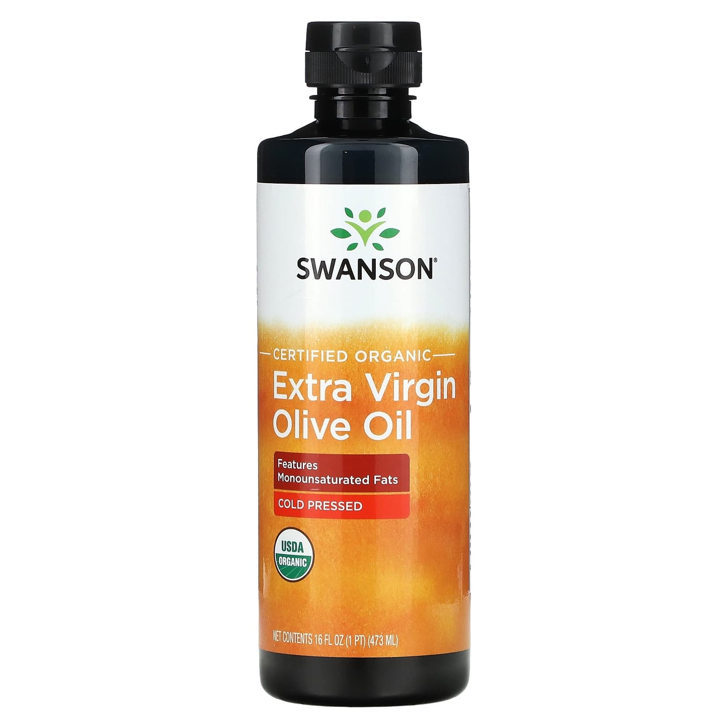 Swanson-Certified Organic Extra Virgin Olive Oil-16 fl oz (473 ml)