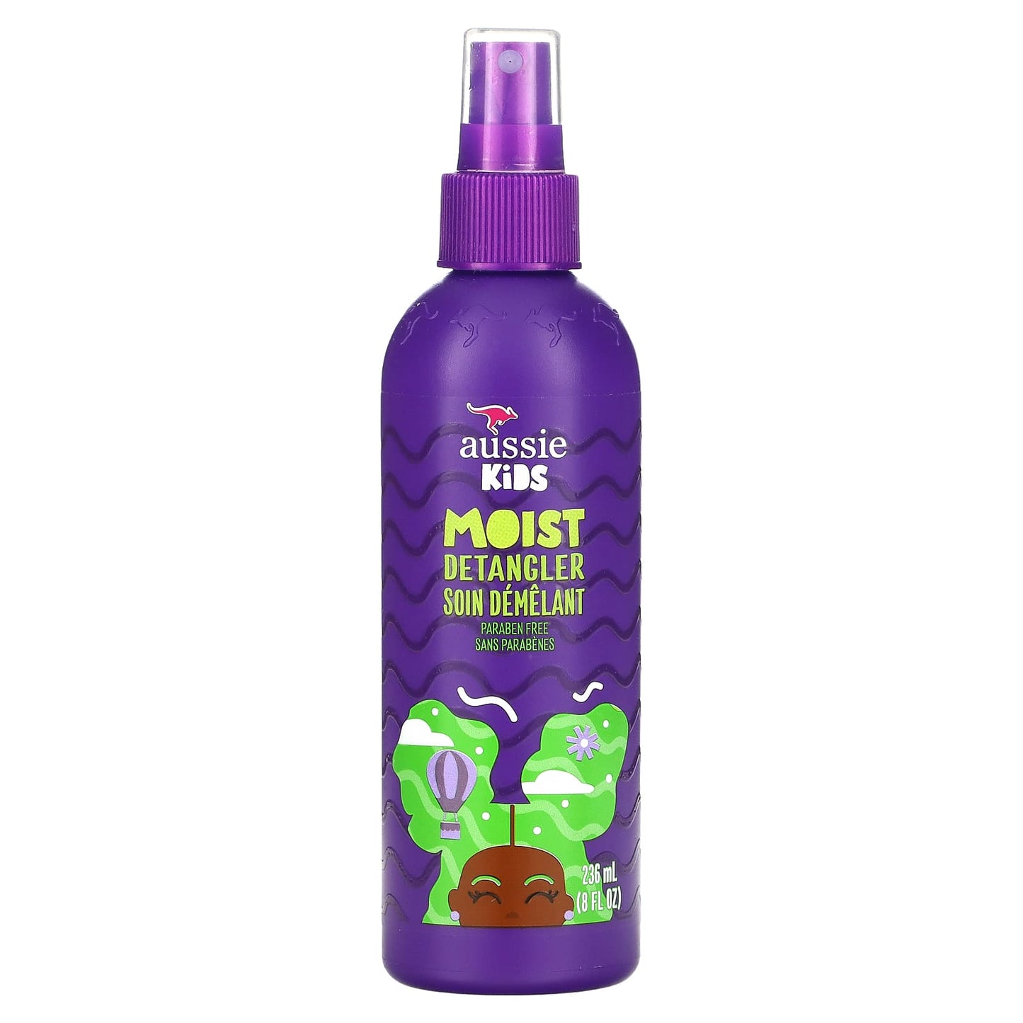 Aussie-Kids-Moist Detangler-Sunny Tropical Fruit-8 fl oz (236 ml)