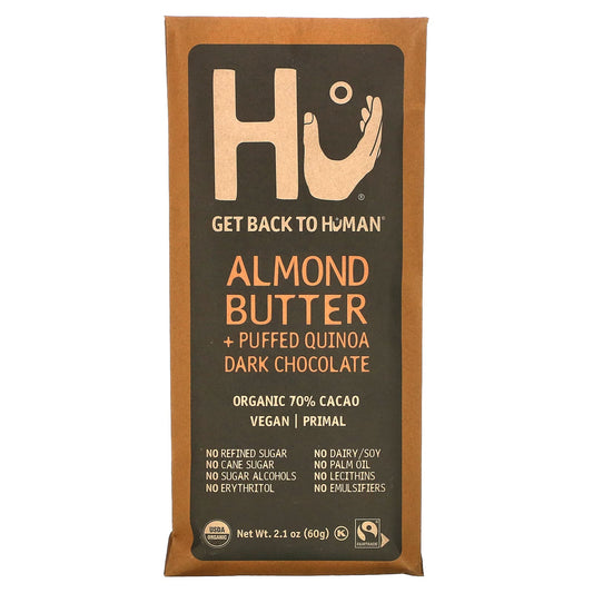 Hu-Almond Butter + Puffed Quinoa Dark Chocolate-2.1 oz (60 g)