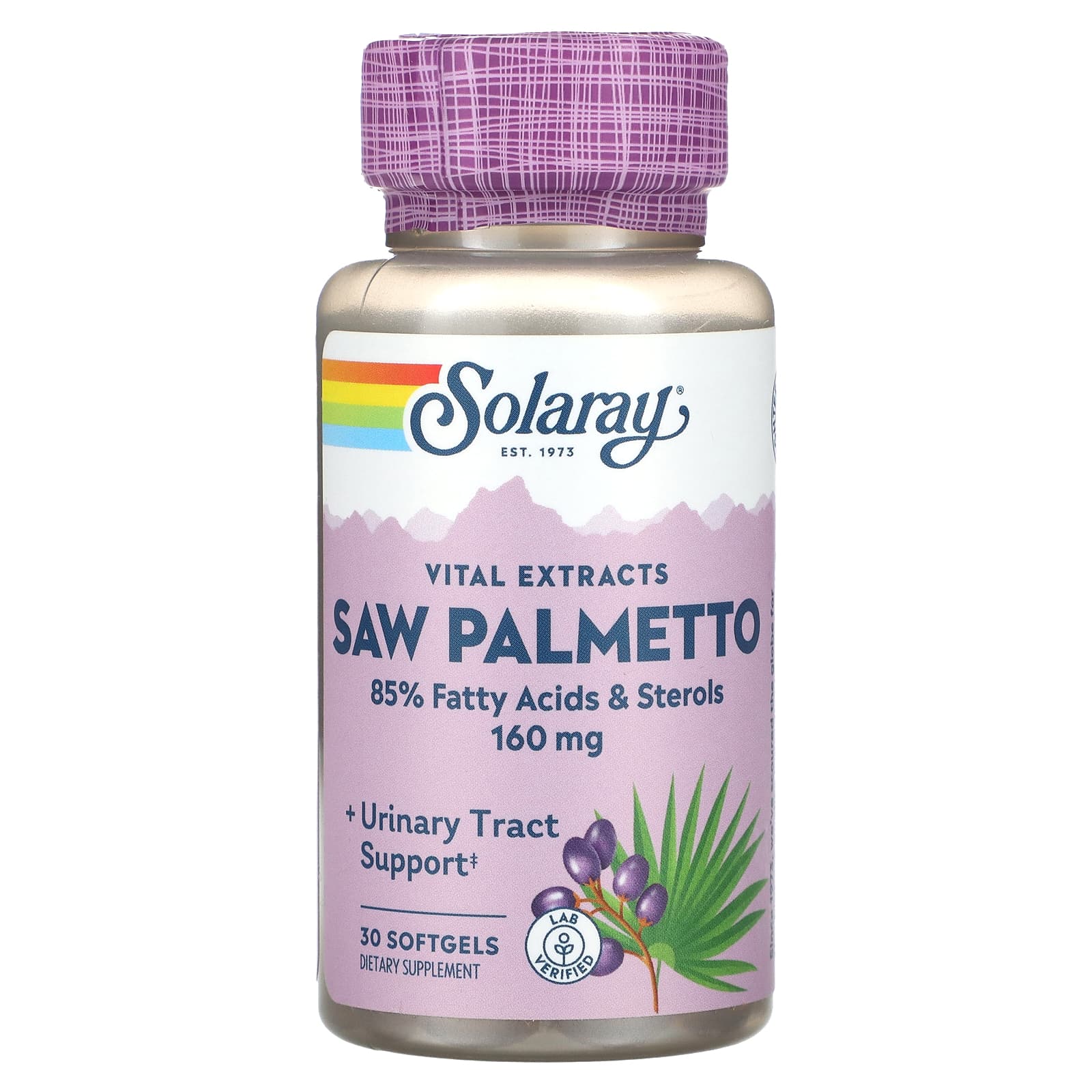 Solaray-Vital Extracts Saw Palmetto-160 mg-30 Softgels