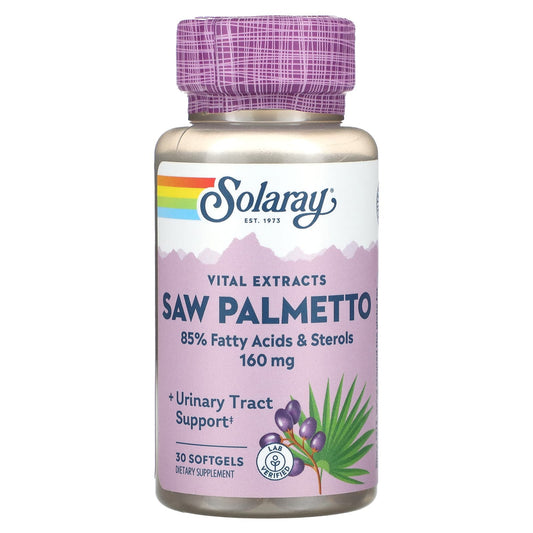 Solaray-Vital Extracts Saw Palmetto-160 mg-30 Softgels