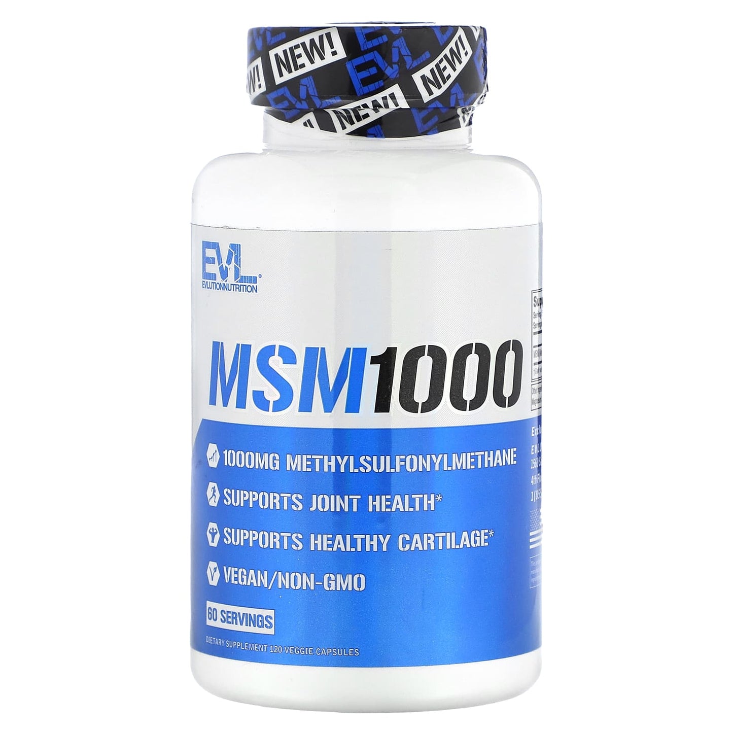 EVLution Nutrition-MSM 1000-120 Veggie Capsules