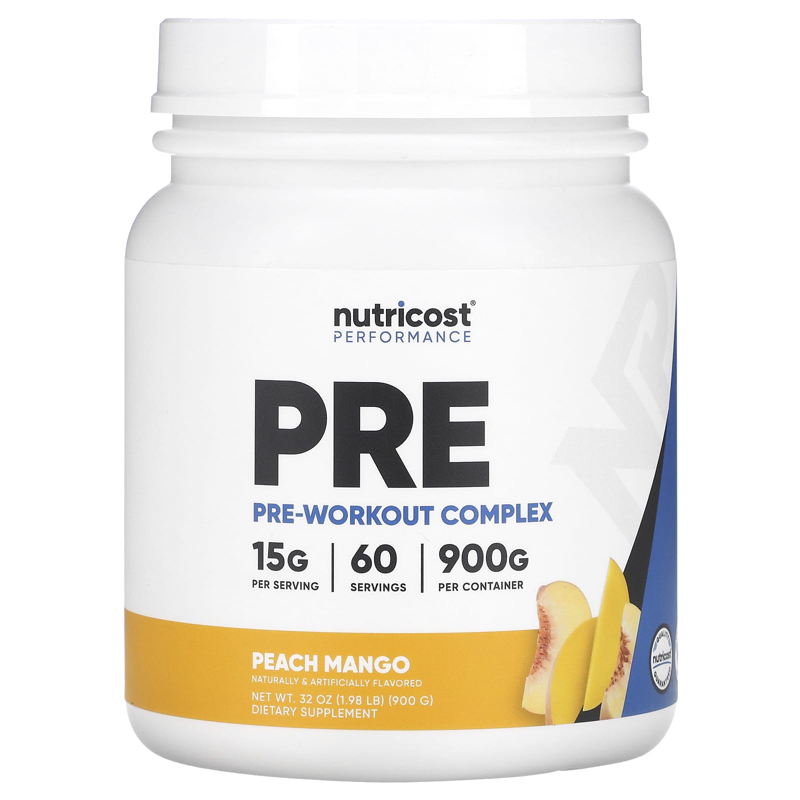 Nutricost-Performance-PRE-Pre-Workout Complex-Peach Mango-1.98 lb (900 g)