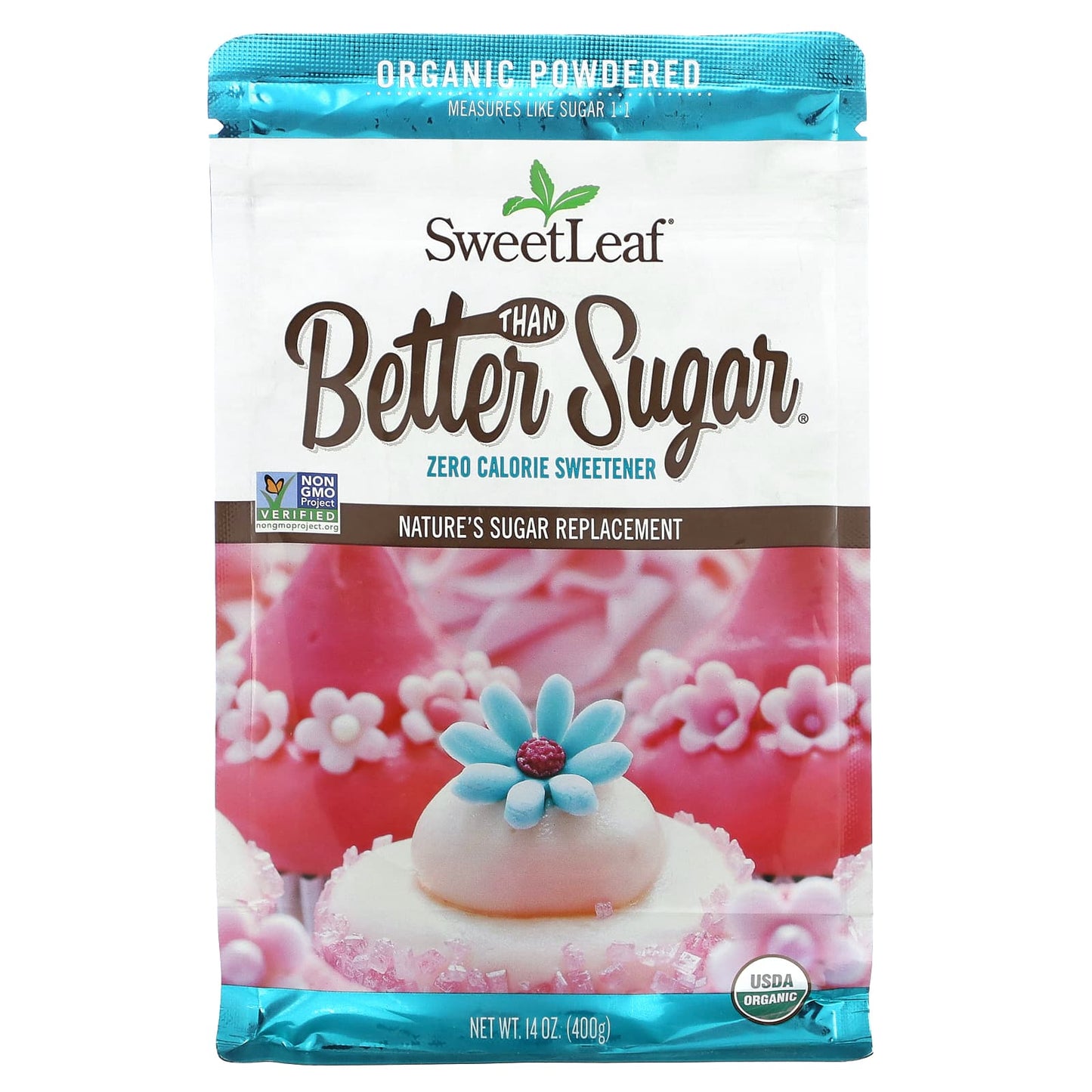 Wisdom Natural-SweetLeaf-Better Than Sugar Organic Powdered-14 oz (400 g)