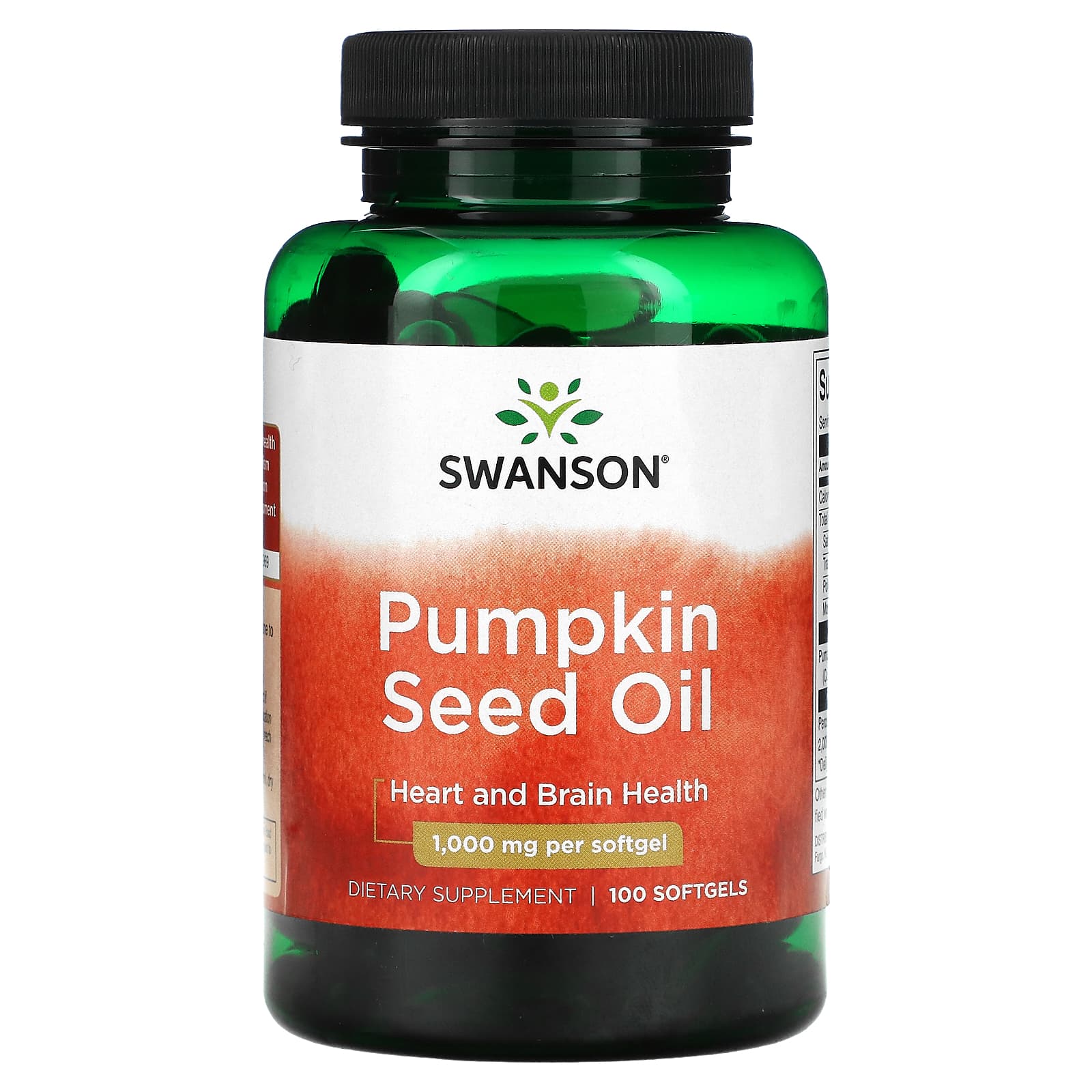 Swanson-Pumpkin Seed Oil-1,000 mg-100 Softgels