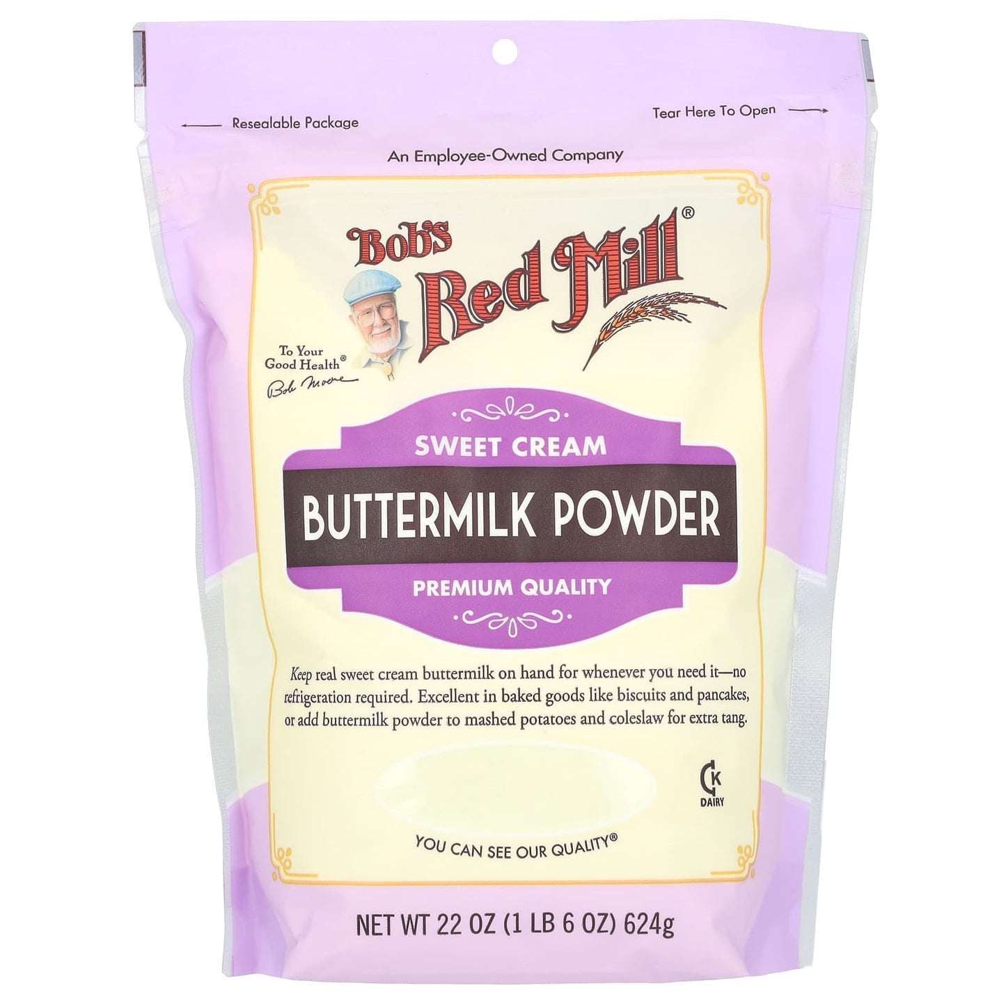 Bob's Red Mill-Buttermilk Powder-Sweet Cream-22 oz (624 g)