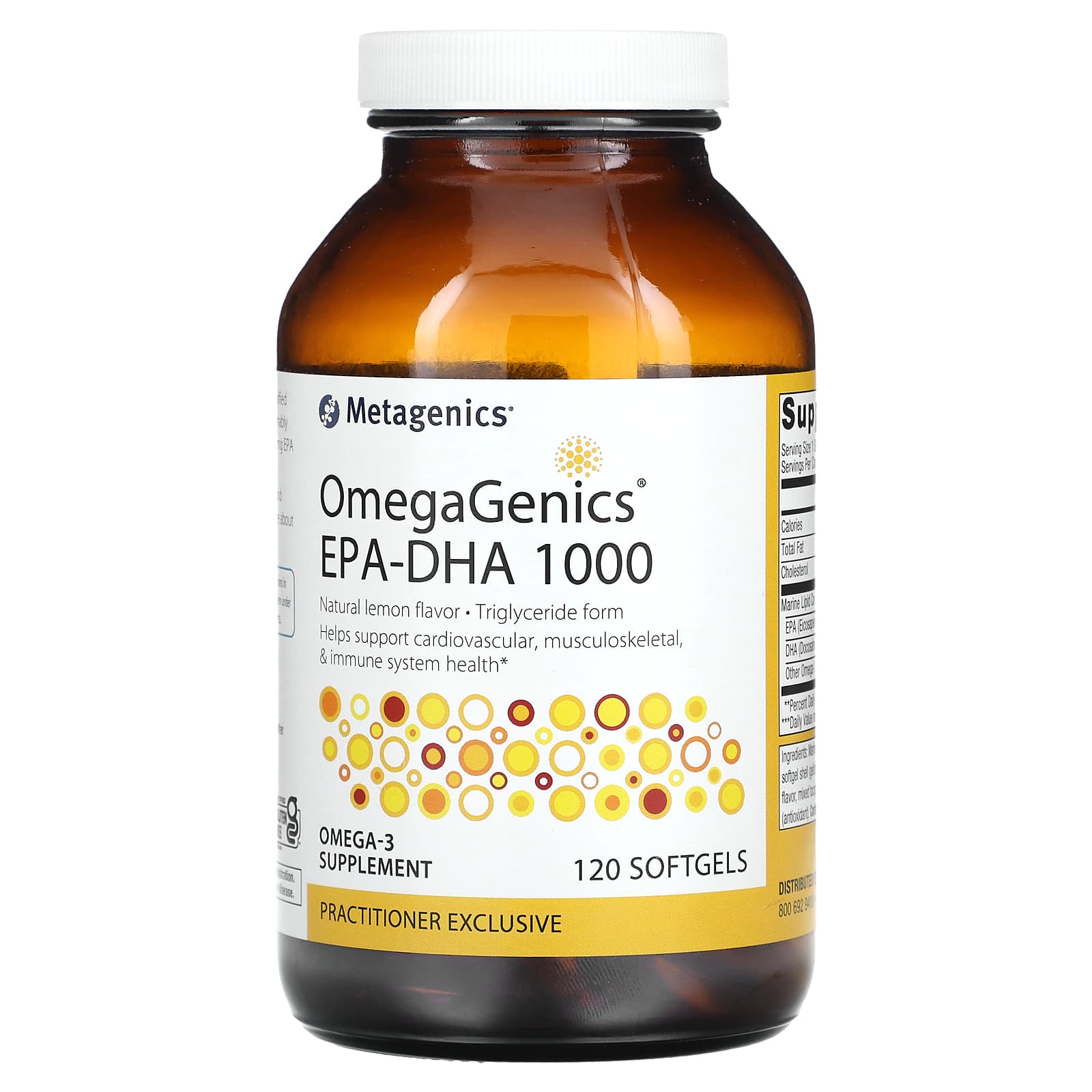 Metagenics-OmegaGenics EPA-DHA 1000-Natural Lemon-120 Softgels